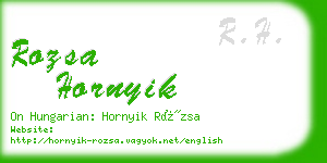 rozsa hornyik business card